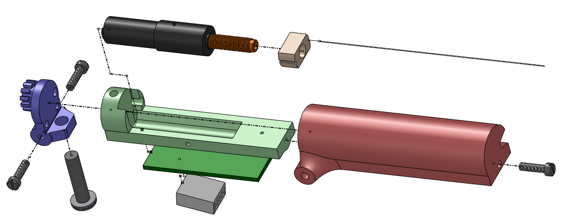 Microdrive in exploded view
